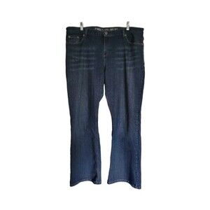 Dickies Relaxed Bootcut Distressed Jeans Women 18R 42x31 Blue